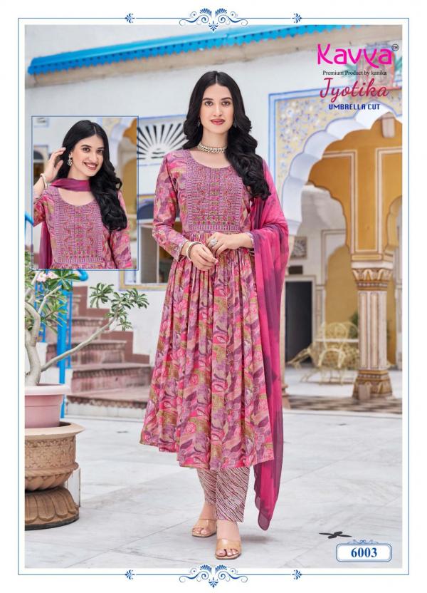 Kavya Jyotika Vol 6 Capsule Foil Printed Kurti Bottom With Dupatta